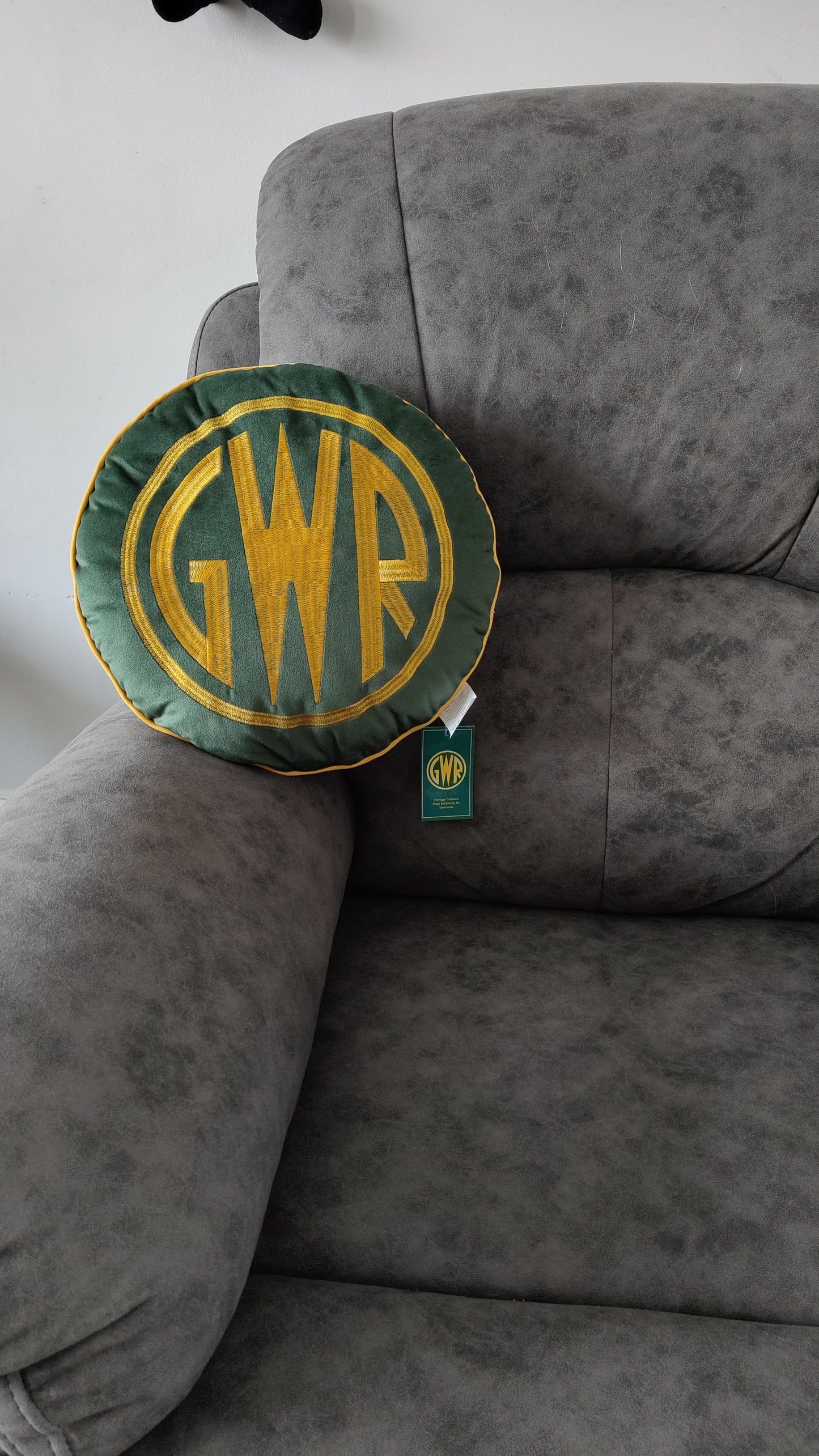 GWR Great Western Railway Logo Green Embroidered Cushion