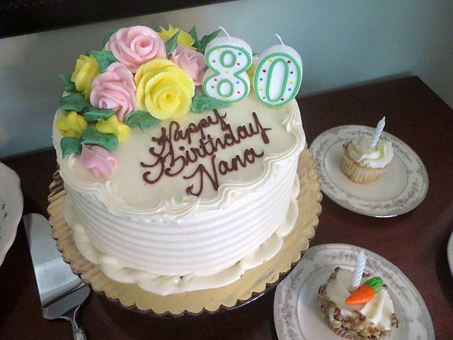 80th birthday cake